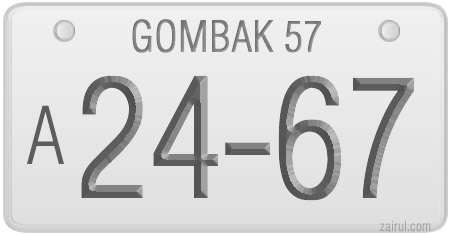 Malaysia Licence Plate