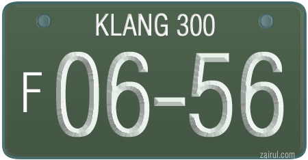 Malaysia Licence Plate