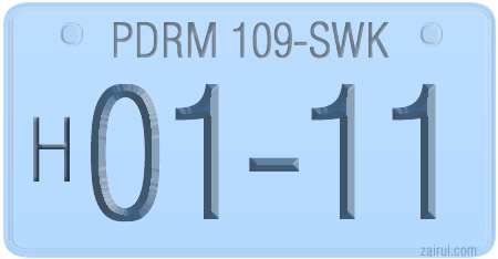 Malaysia Licence Plate